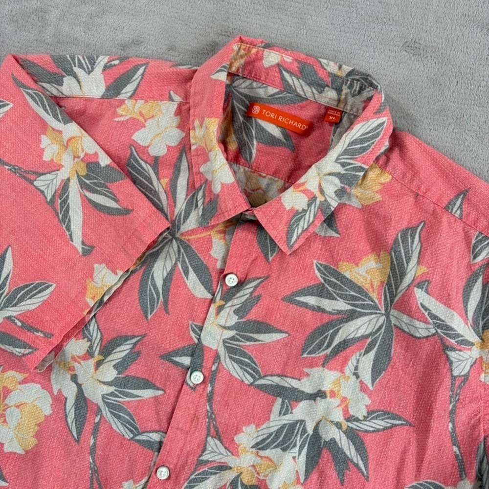 Tori Richard Hawaiian Stretch Shirt in Multi Floral Men XL Short Sleeve Resort
